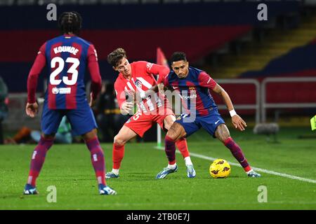 Barcelone, ESP. 03 décembre 2023. IFC BARCELONE vs ATLETICO DE MADRID 3 décembre 2023 lors du match entre le FC Barcelone et l'Atletico de Madrid correspondant à la quatorzième journée de la Liga EA Sports à l'Olimpic Stadium Lluis Companys de Montjuïc à Barcelone, Espagne. Crédit : Rosdemora/Alamy Live News Banque D'Images