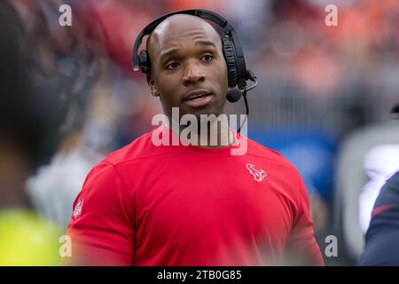 Houston, Texas, États-Unis. 3 décembre 2023. L'entraîneur-chef des Texans de Houston DeMeco Ryans lors d'un match entre les Broncos de Denver et les Texans de Houston à Houston, Texas. Trask Smith/CSM/Alamy Live News Banque D'Images