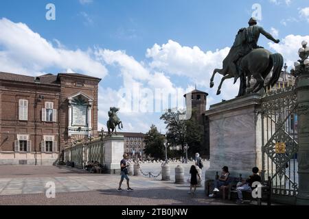 Vue de l'intérieur du Palais Royal de Turin, un palais historique de la Maison de Savoie dans la ville de Turin, dans la région du Piémont, Italie du Nord Banque D'Images