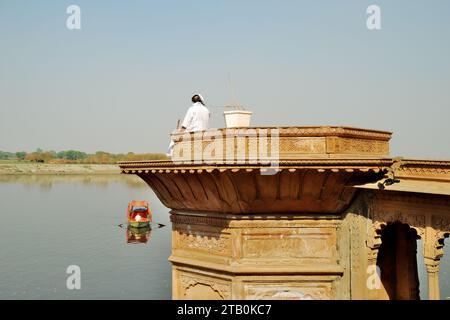 Ghats of Yamuna River, Mathura, Uttar Pradesh, Inde Banque D'Images