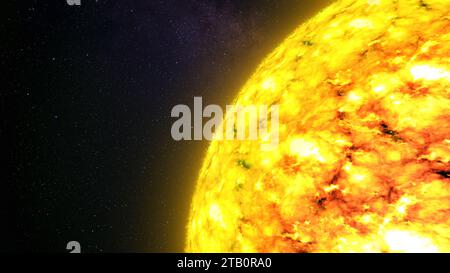 Engin spatial solaire orbitant autour du soleil Banque D'Images