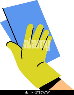 Surface d'essuyage avec un chiffon, vecteur de surface de nettoyage Illustration de Vecteur