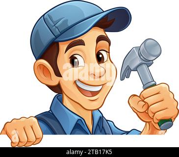 Marteau menuisier Construction Builder Handyman Illustration de Vecteur