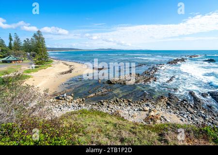 Rivage rocheux à Brooms Head NSW Banque D'Images