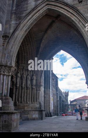 Cathédrale de Santa María à Tui en Galice Banque D'Images