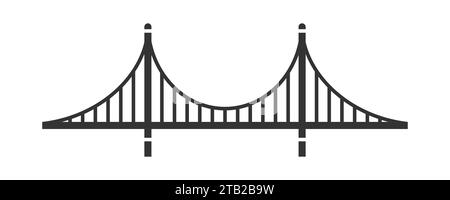 Icône de pont suspendu. Illustration vectorielle Illustration de Vecteur