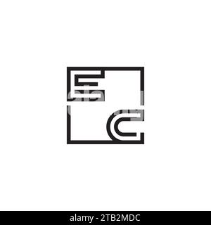Lettres initiales du logo EC dans un design professionnel de haute qualité qui s'imprimera bien sur tous les supports d'impression Illustration de Vecteur
