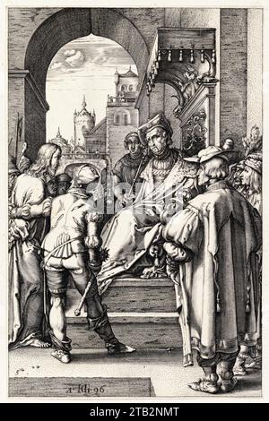 Hendrick Goltzius, Christ avant Pilate, gravure, 1596 Banque D'Images