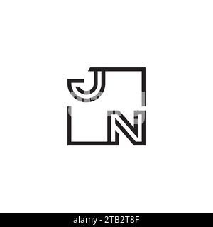Lettres initiales de logo JN dans la conception professionnelle de haute qualité qui imprimeront bien sur tous les supports d'impression Illustration de Vecteur