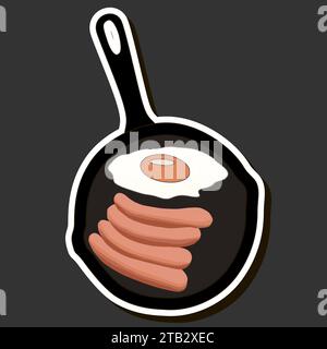 Illustration sur le thème Belle savoureuse comestible maison ensemble divers œufs composés de divers ingrédients Illustration de Vecteur