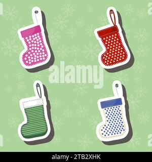 Belle illustration en couleur sur le thème de la célébration annuelle de Noël et des vacances du nouvel an Illustration de Vecteur