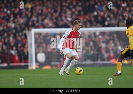 Londres, Royaume-Uni. 02 décembre 2023. Lors du match EPL Arsenal v Wolverhampton Wanderers, au Emirates Stadium, Londres, Royaume-Uni, le 2 décembre 2023. Crédit : Paul Marriott/Alamy Live News Banque D'Images