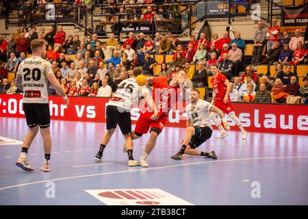 Spielszene Eulen Ludwigshafen gegen HC Elbflorenz 2006 (2. Handballbundesliga ; Endstand 31:29) Banque D'Images