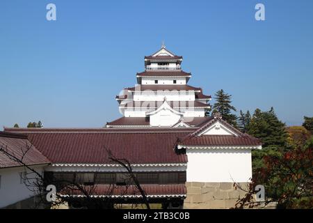 Château de Tsurugajo à Aizuwakamatsu, Fukushima, Japon Banque D'Images