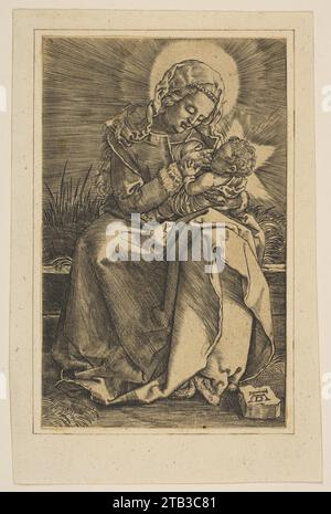 La Vierge allaitant l'enfant Christ, copie 1957 par Albrecht durer Banque D'Images