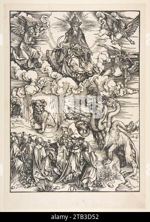 La Bête avec deux cornes comme un Agneau, extrait de 'l'Apocalypse' 1975 par Albrecht durer Banque D'Images