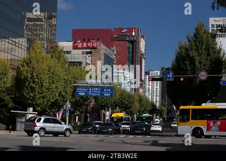rue à Jeonju, Corée du Sud Banque D'Images