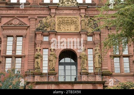 Ottheinrichsbau, Schloss Heidelberg, Bade-Württemberg, Deutschland Banque D'Images