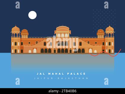 JAL Mahal Palace, Jaipur Rajasthan - Illustration stock comme fichier EPS 10 Illustration de Vecteur