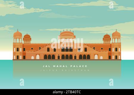 JAL Mahal Palace, Jaipur Rajasthan - Illustration stock comme fichier EPS 10 Illustration de Vecteur