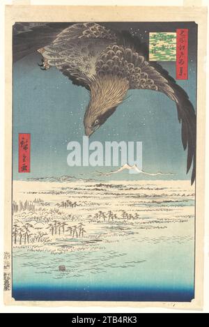 Plaine Jumantsubo à Fukagawa Susaki, de la série cent vues célèbres d'Edo 1936 par Utagawa Hiroshige Banque D'Images