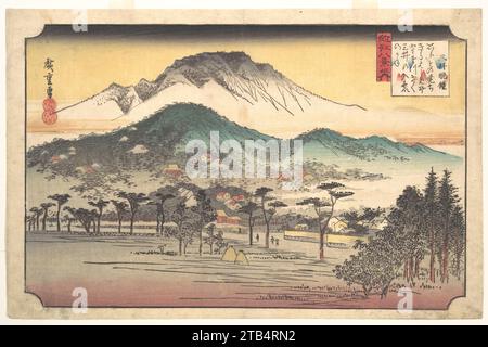 Cloches de Vesper au temple Mii 1939 par Utagawa Hiroshige Banque D'Images