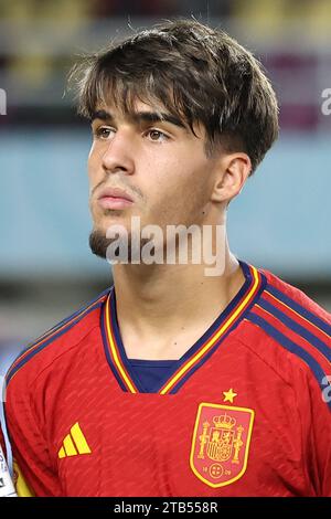 Surakarta, Indonésie. 20 novembre 2023. L'Espagnol Dani Munoz avant la coupe du monde U-17 de la FIFA, Indonésie 2023 Round of 16 match entre l'Espagne 2-1 Japon au Manahan Stadium à Surakarta, Indonésie, le 20 novembre 2023. Crédit : AFLO/Alamy Live News Banque D'Images