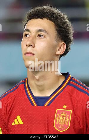 Surakarta, Indonésie. 20 novembre 2023. L'Espagnol Pablo Lopez avant la coupe du monde U-17 de la FIFA, Indonésie 2023 Round of 16 match entre l'Espagne 2-1 Japon au Stade Manahan à Surakarta, Indonésie, le 20 novembre 2023. Crédit : AFLO/Alamy Live News Banque D'Images