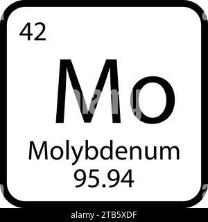 Conception d'illustration vektor icône de molybdène Illustration de Vecteur