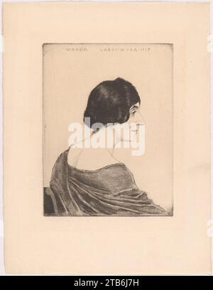 Wanda Landowska par Emil Orlik (1917). Banque D'Images