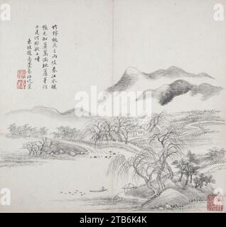 Wang hui - album après de vieux maîtres et poèmes Banque D'Images