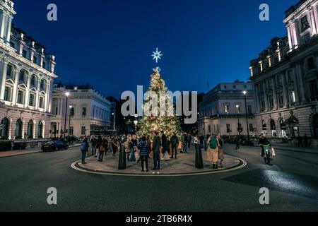 treen de Noël sur regent's Street, Londres Banque D'Images