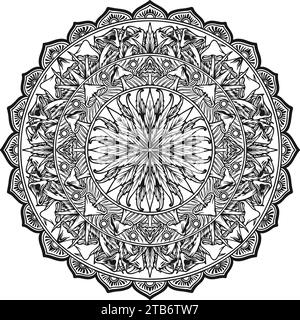 Mandala magique feuille de cannabis avec des illustrations vectorielles de silhouette de champignons pour votre logo de travail, t-shirt de marchandises, autocollants et dessins d'étiquettes, affiche Illustration de Vecteur