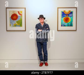 Cromwell place, Londres, Royaume-Uni. 05 décembre 2023. Stanley Donwood (photo) (G) A New Path Out of Madness (D) Major League Make Believe, 2023 l'exposition présentera exclusivement pour la première fois la pochette du nouvel album Wall of Eyes, récemment annoncé par The Smile. qui sortira le 26 janvier 2024 - une suite au premier album acclamé par la critique de l'année dernière, A Light for attiring attention.4 Cromwell place du 6-10 au 17 décembre 2023.Paul Quezada-Neiman/Alamy Live News crédit : Paul Quezada-Neiman/Alamy Live News Banque D'Images