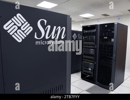 Société INFORMATIQUE : Sun Microsystem Server room Banque D'Images