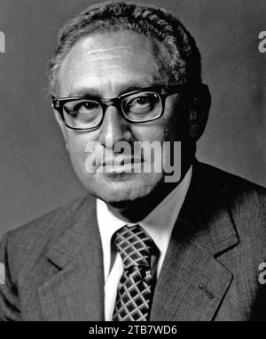 HENRY KISSINGER (1923-2023) diplomate et homme politique américain vers 1973 Banque D'Images