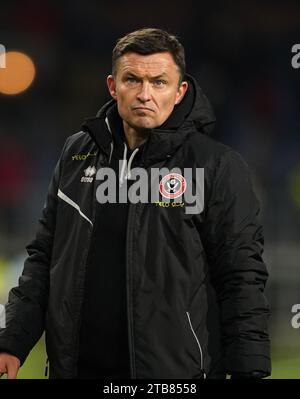 Photo du dossier datée du 02-12-2023 du directeur de Sheffield United, Paul Heckingbottom. Sheffield United ont limogé l'entraîneur Paul Heckingbottom, le club de Premier League ont annoncé. Date d'émission : mardi 5 décembre 2023. Banque D'Images