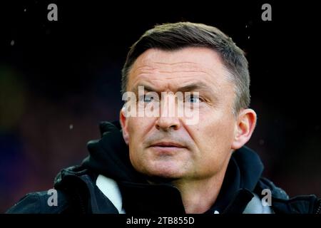 Photo du dossier datée du 04-11-2023 du directeur de Sheffield United, Paul Heckingbottom. Sheffield United ont limogé l'entraîneur Paul Heckingbottom, le club de Premier League ont annoncé. Date d'émission : mardi 5 décembre 2023. Banque D'Images