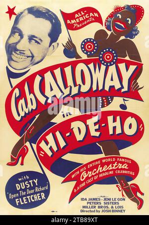 Affiche Jazz vintage - Cab Calloway - Hi de Ho (All-American, 1947) . Affiche de concert de jazz alt Banque D'Images