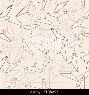 Abstrait tissu coloré Hanger Vector Art graphique Seamless Pattern illustration vectorielle Illustration de Vecteur