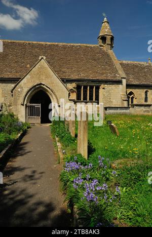 Église St Nicholas, Biddestone, Wiltshire. Banque D'Images