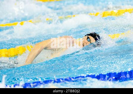 Dean Thomas de Grande-Bretagne lors des manches 400m Freestyle masculines aux Championnats d'Europe de courte durée LEN 2023 le 5 décembre 2023 à Otopeni, Roumanie - photo Mihnea Tatu/Lightspeed Images/DPPI crédit : DPPI Media/Alamy Live News Banque D'Images