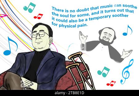 SHANGHAI, CHINE - 5 DÉCEMBRE 2023 - il ne fait aucun doute que la musique peut apaiser l'âme pour certains, et il s'avère que cela pourrait aussi être un soo temporaire Banque D'Images