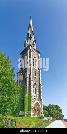 Patrick Keeley a conçu Albany Landmark St. Église Joseph, construite en 1860. Malgré son importance, l'église a été abandonnée. Banque D'Images