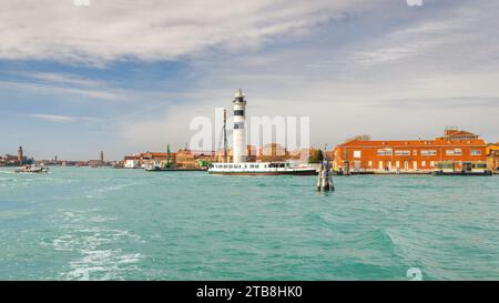 Phare sur l'île de Murano près de Venise, Italie, Europe. Banque D'Images