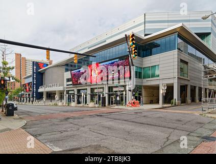 2018 photo du lieu sportif et événementiel Times Union Center, à l'origine Knickerbocker Arena et également connu sous le nom de Pepsi Arena et MVP Arena. Banque D'Images