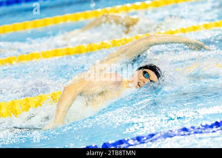 Dean Thomas de Grande-Bretagne lors des manches freestyle 400m Menâ&#x80;&#x99;s aux championnats d'Europe sur courte course LEN 2023 le 5 décembre 2023 à Otopeni, Roumanie Banque D'Images