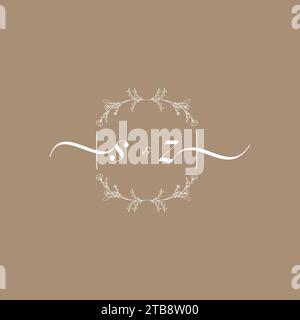 Logo d'écriture SZ de signature initiale, mariage et conception de concept de mode Illustration de Vecteur