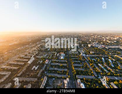 Vue aérienne de la ville de Bichkek Kirghizistan Banque D'Images