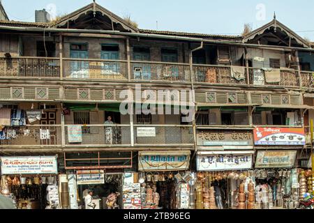 01 12 2007 Vintage tournant du siècle vieux Home Pune. Maharashtra.Inde Asie.. Banque D'Images